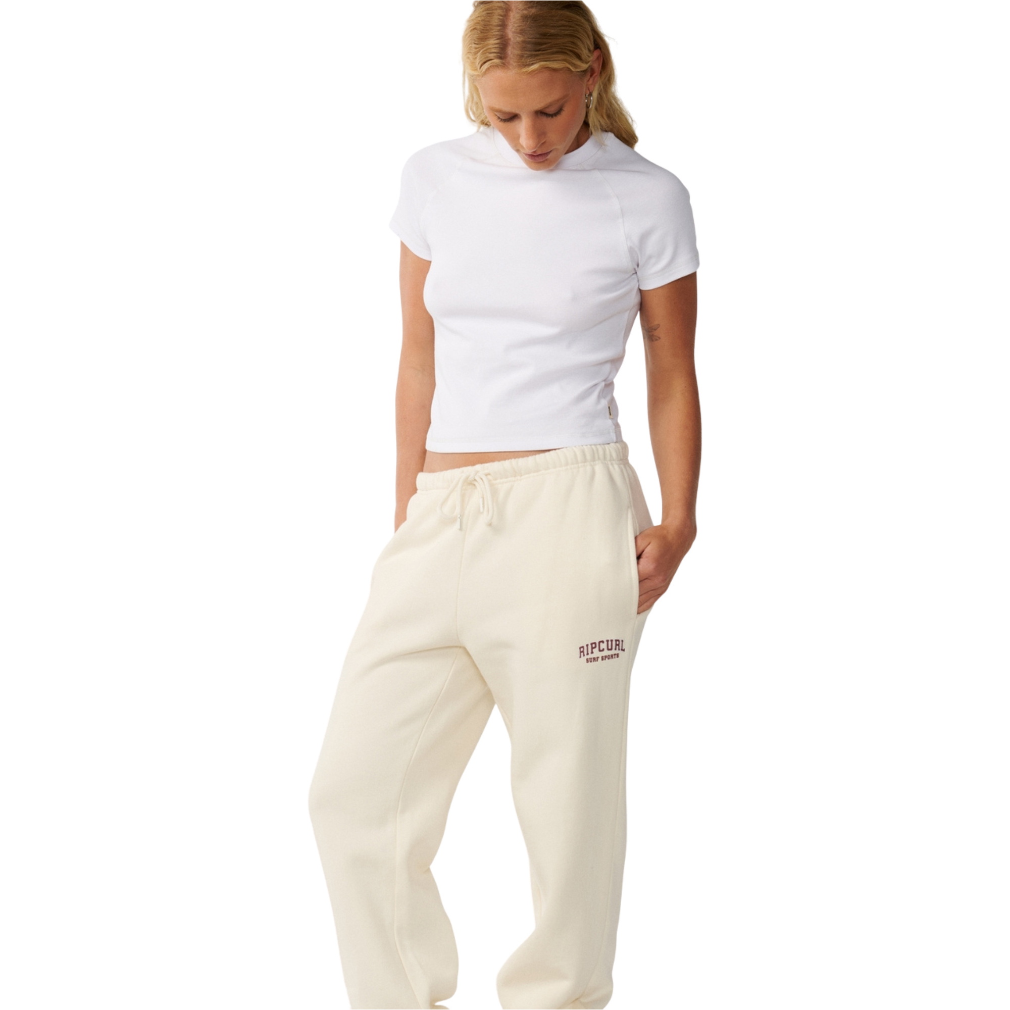 2026 Rip Curl Womens Varsity Sports Track Pant 073WPA - Bone